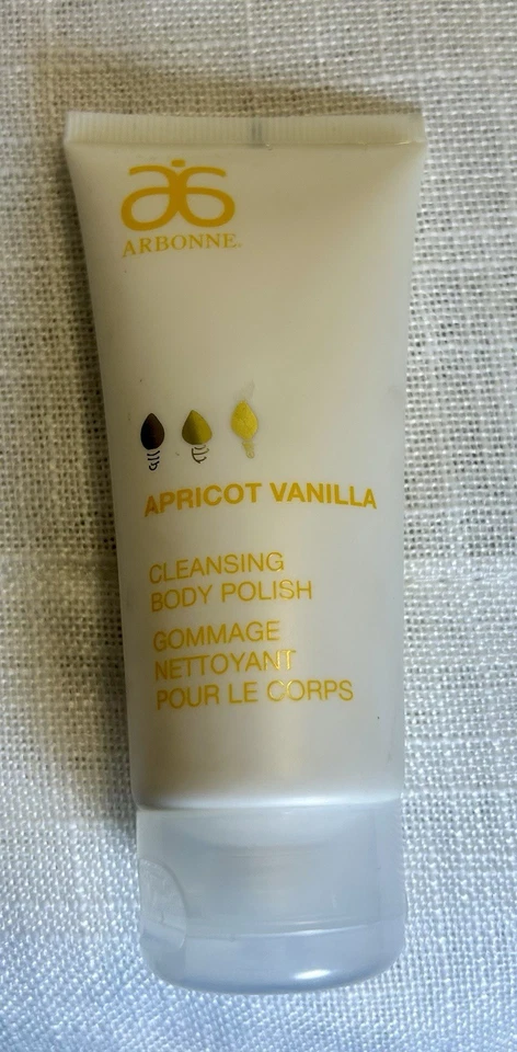 Arbonne Limpiador Esmalte Corporal Albaricoque Vainilla 2 Oz Loción NUEVO y Sellado Foto 2 de 4