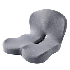 Memory Foam Contoured Seat Cushion with L-Shaped Ergonomic Design for Office ...