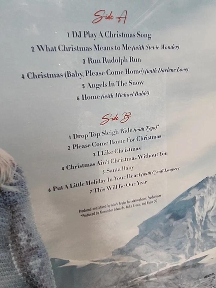 New : Cher Christmas Album Splatter Vinyl LP Exclusive DJ Play a Christmas Song - Image 3 of 3