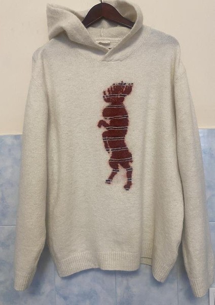 Men American Vintage Sweater White Alpaca 38 / M /