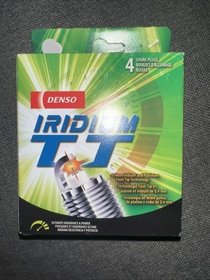 Brand NEW Genuine Authentic DENSO 4718 Iridium TT Spark Plugs ITV16TT (4 Pack)