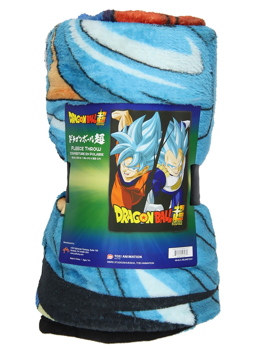 Dragon Ball Super Goku Saiyan Blue God Soft And Plush Fleece Throw Blanket