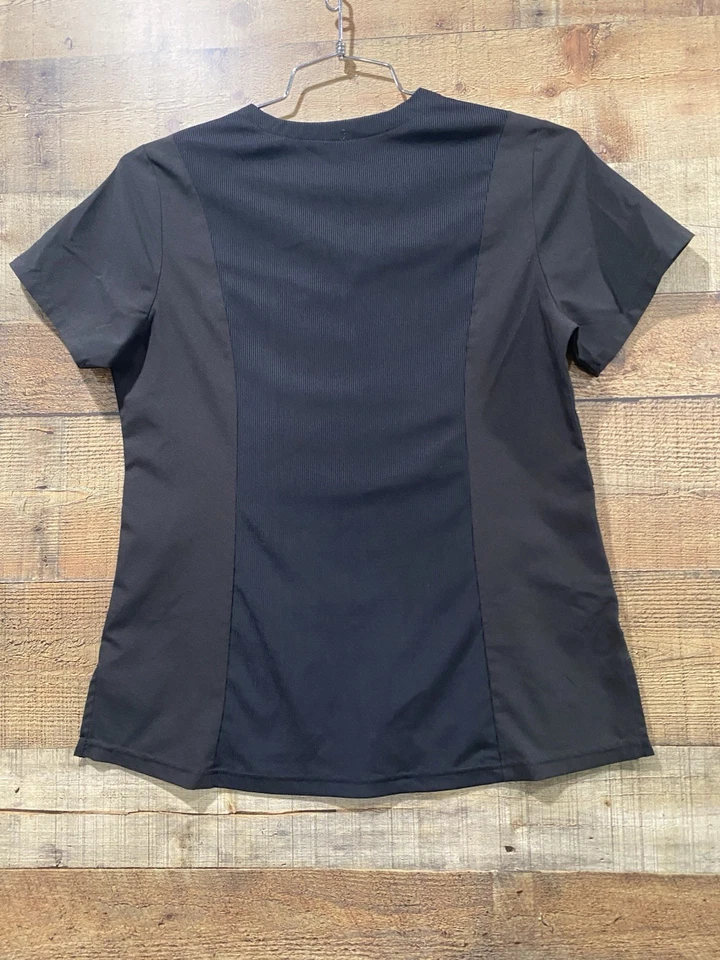 Conjunto Médico Wonder Wink Calce Moderno Negro Talla Pequeña Top y Pantalones Pequeños Foto 3 de 4