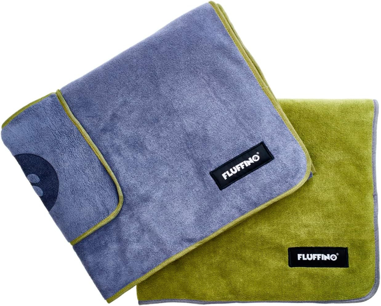 Set Di 2 Asciugamani per Cani 120 X 70 Cm per Cani Di Taglia Media E Grande, Est