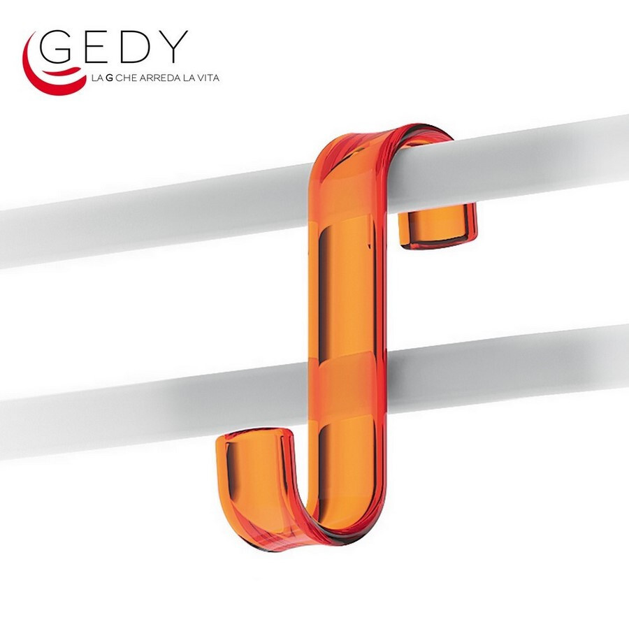 Appendino Merlino portasciugamani per termoarredo in abs arancio