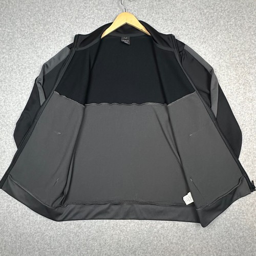 Oakley Jacket Mens XL Black Gray Colorblock Custom Fit Full Zip Pockets Golf - Picture 3 of 11