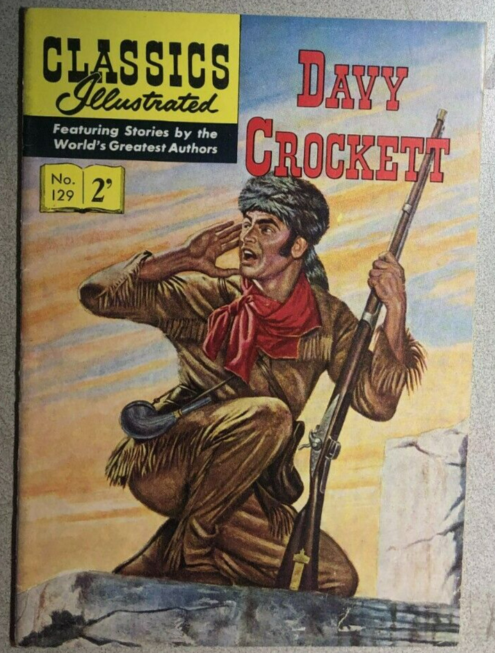 CLASSICS ILLUSTRATED #129 Davy Crockett (HRN 126) Australian comic VG+/FINE-