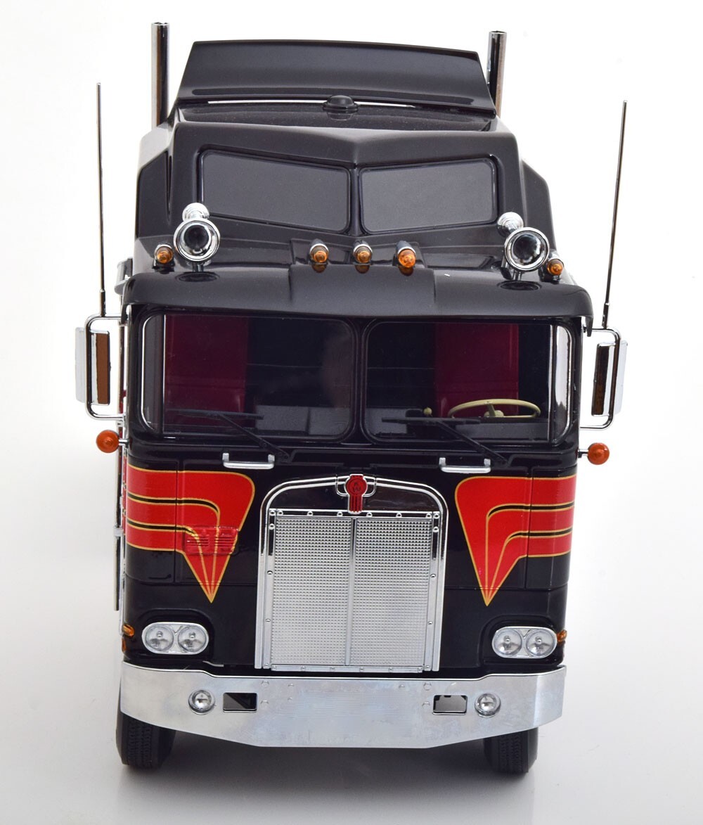 ROAD KINGS 1976 KENWORTH K100 AERODYNE BLACK WITH RED 1:18