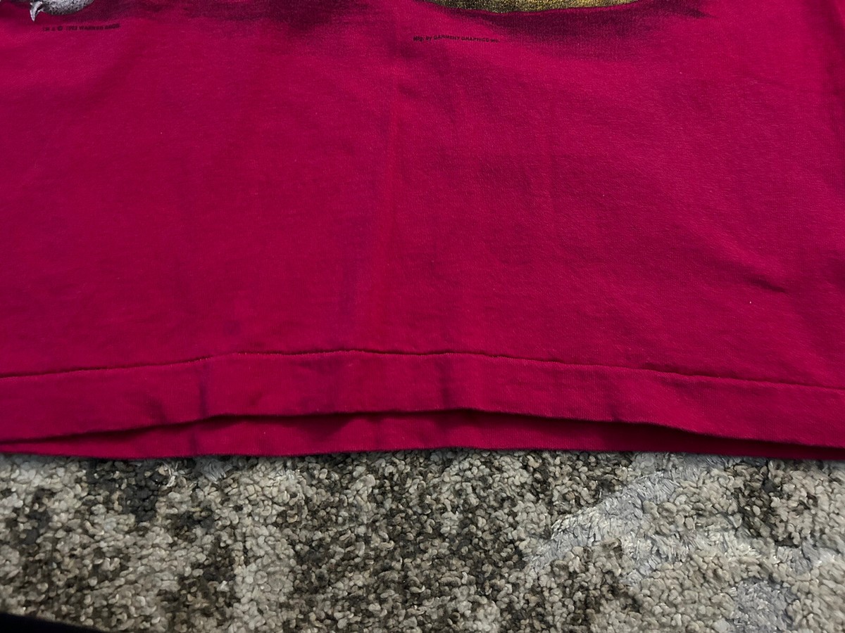 VTG Garment Graphics Shirt Red Tweety Bird Sylvester L 30 x VTG Garment Graphics Shirt Red Tweety Bird Sylvester L 30 x