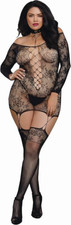 Dreamgirl Versatile Garter Dress, Black, Queen Size