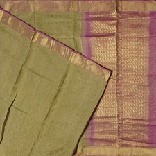 Vintage Green Sarees 100 Pure Kanjivaram Silk Zari Handwoven Sari 6YD Fabric