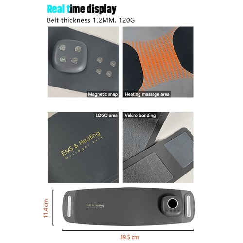 Elektrischer Bauchtoner Bauchgurt USB Vibration Körper Taille Bauch Abnehmen - Bild 19 von 24