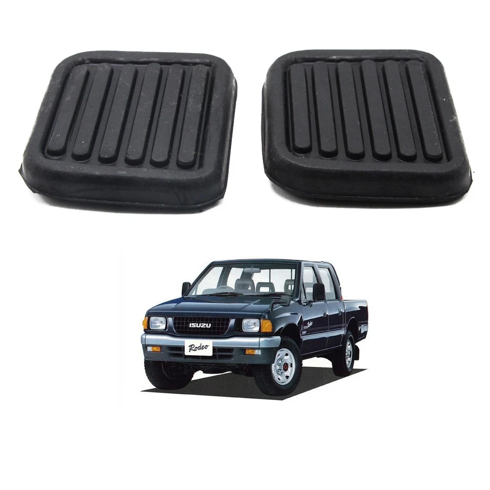 Se adapta a Isuzu Tfr Kbz Rodeo Pickup 1988 89 - 1994 Pastilla de pedal embrague de freno negro 2 piezas Foto 2 de 4