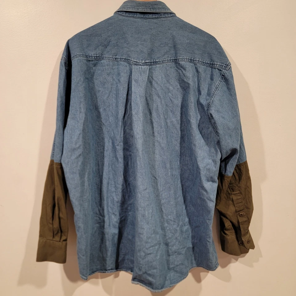 Camisa vaquera Winchester Apparel para hombre 2XL color en contraste banda para el brazo Foto 2 de 4