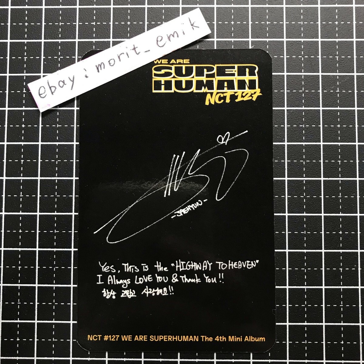 NCT127 SUPERHUMAN キノ トレカ ジェヒョン 初版盤 JAEHYUN NCT 127 NCT127 SUPERHUMAN official photo card ONLY KIHNO
