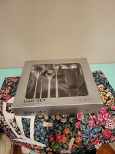 BAR TOOL SET GENUINE SONOMA HOME GOODS 7 PIECE STAINLESS STEEL NEW