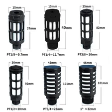 Pneumatic Plastic Silencer Muffler 1/8" 1/4" 3/8" 1/2" 3/4" 1" PSL Male Thread