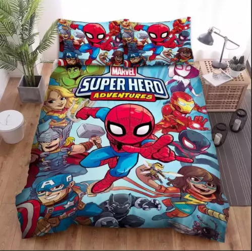 Spidey And His Amazing Friends Duvet Cover Pillowcase Single Double King.Bedding - Picture 3 of 14