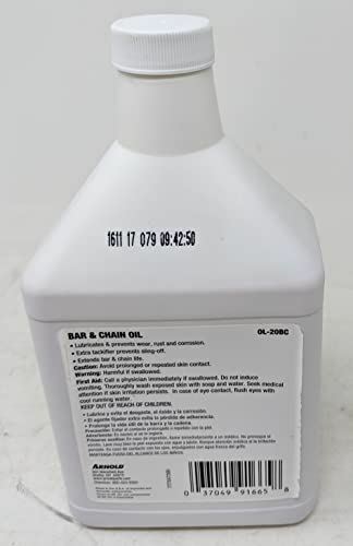 Arnold OL-20BC SAE 30 Bar and Chain Oil 20oz Bottle