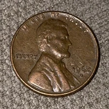 1962 D Lincoln Penny Variety Error “L” / In God We On Edge  Actual Coin TK1866*