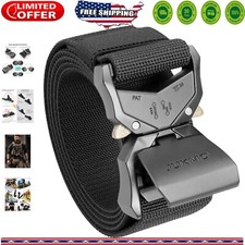 Durable 1.5" Nylon Tactical Belt with Quick Release Buckle   Perfect for Hikers