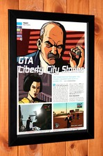 Grand Theft Auto Liberty City Stories PS2 Old Small Promo Poster Ad Page Framed.