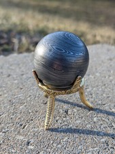 Handcrafted Damascus Steel Orb Sphere - Uniqu...