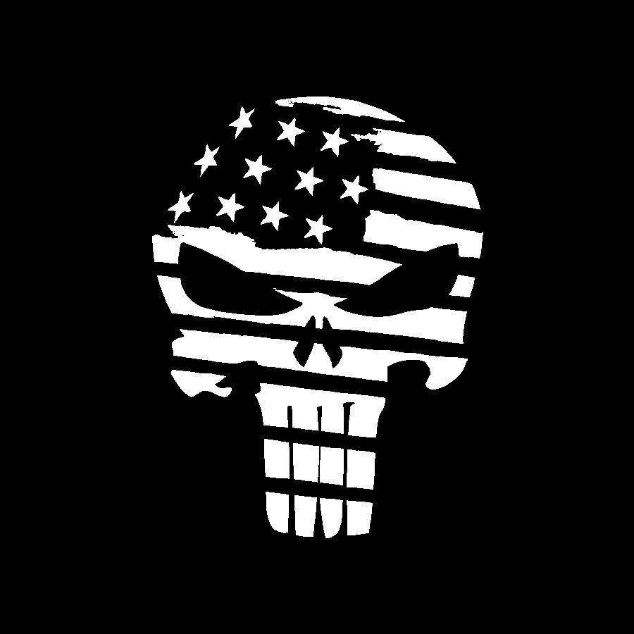 The Punisher Skull Stars & Stripes logo Vinyl Decal 8