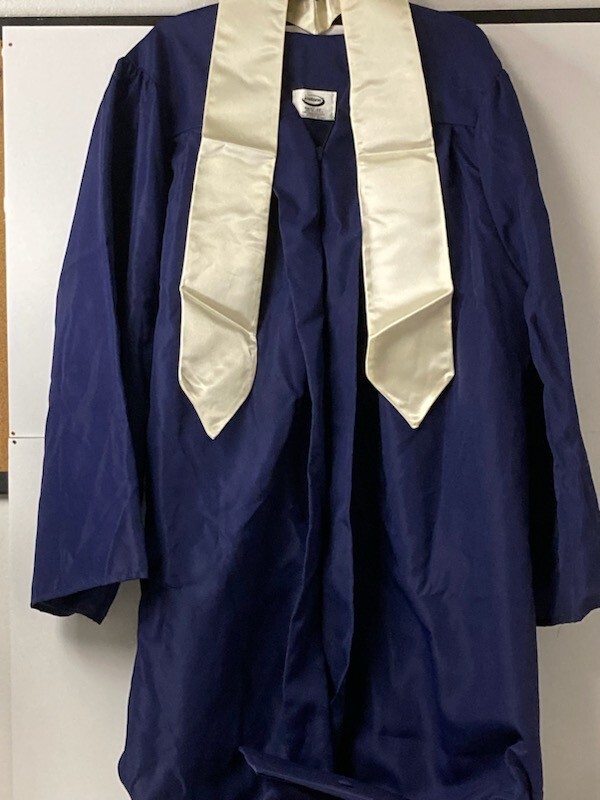 Vintage Jostens Graduation Cap, Gown & White Sash S… Gem