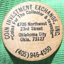 Wooden Nickel - Oklahoma City, OK - Coin Investment Exchange, Inc. #S1320