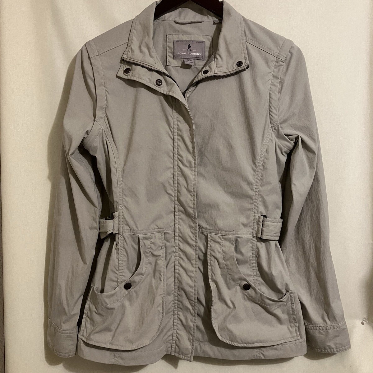 Royal Robbins Women's Embroidered Tan Khaki Discovery Convertible Jacket  Size XS