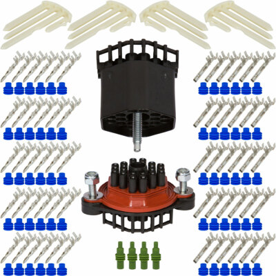 Weather Pack 22 Pin 12 AWG Bulkhead Connector Kit w/ Lock Nuts & Washers