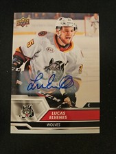 19-20 Lucas Elvenes AHL Autographed Chicago Wolves