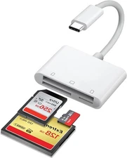 USB C to SD CF Card Reader for iPad Pro/Macbook Supports CompactCF/SD/TF card