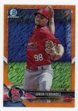 Junior Fernandez 2018 Bowman Chrome Baseball Orange Shimmer Parallel #18/25