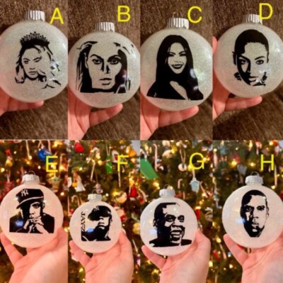 Handmade  Beyonce or Jay Z'' Christmas ornaments! see details!