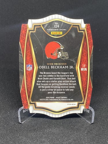 2020 NFL Select Odell Beckham Jr. Purple Die-Cut Prizm Premier Level #124 Browns - Picture 2 of 2