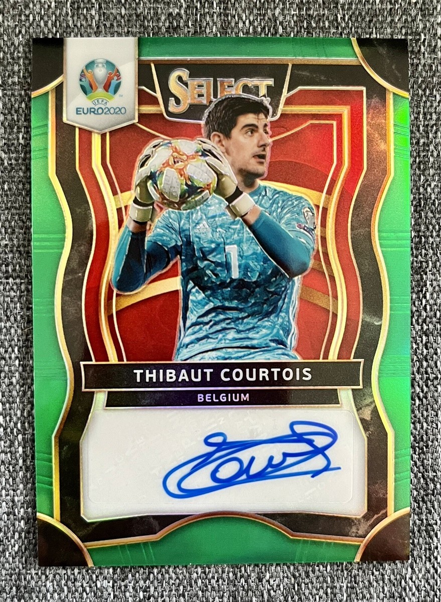 💥2020 Select UEFA Euro Thibaut Courtois Signatures Green Prizm
