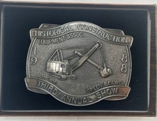 Historical Construction Equipment Association 3rd Annual Show 1988 Brass Buckle