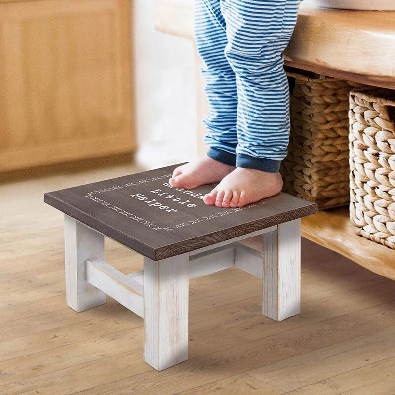 Fir Wood Step Stool Holds 250 lbs Wooden Stools 11in SQ x 7in H, Best Dad Ever - Image 3 of 3