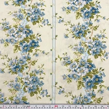 Cottage Rose Alex Anderson P&B Textiles Striped Florals Cotton by the HALF YARD