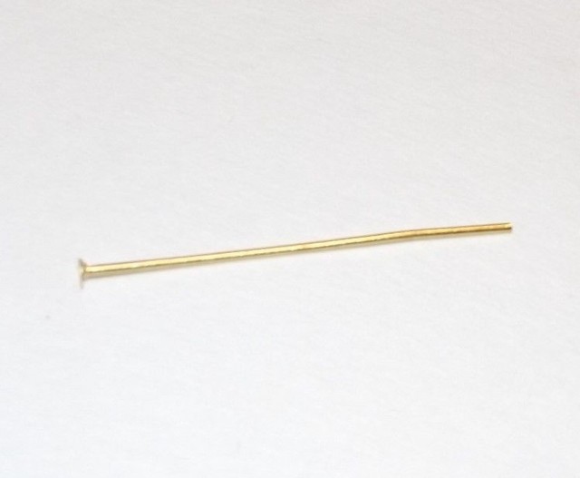 LOT OF 20 BRASS PRISM PINS WITH HEAD 1 1/2" LONG FOR CHANDELIER