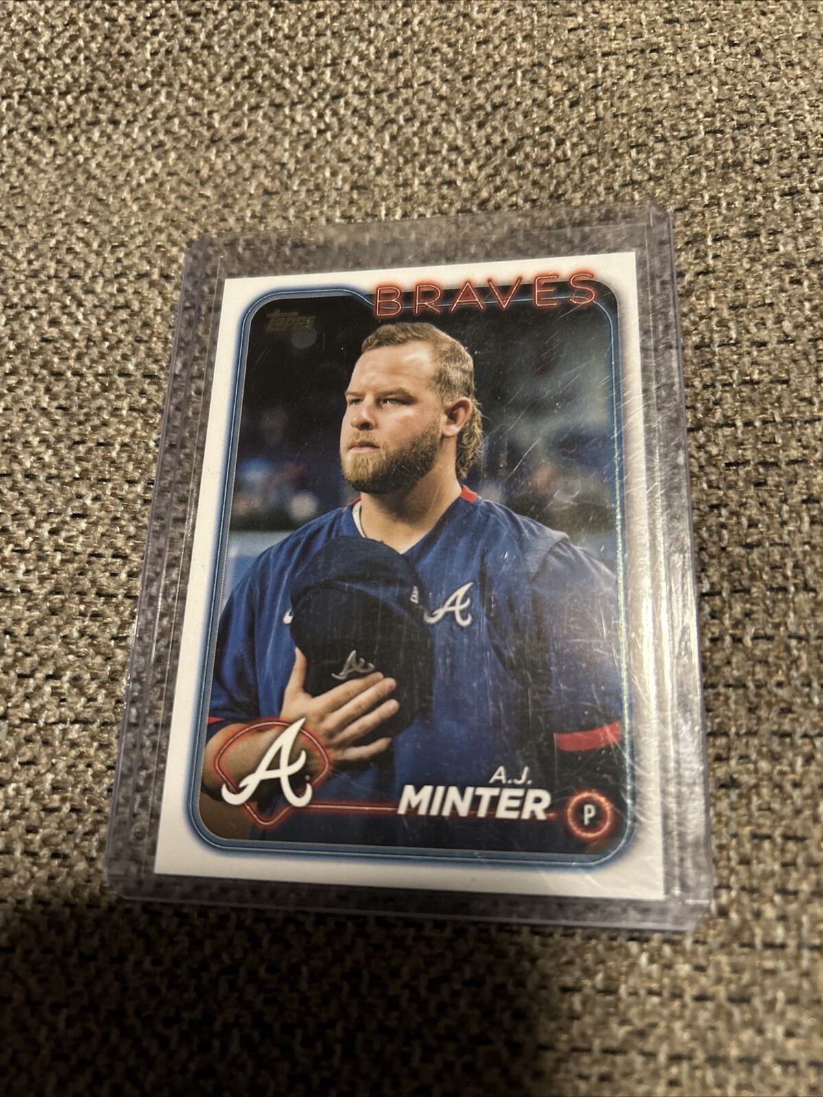 2024 Topps Series 2 A.J. Minter Golden Mirror Variation SSP Atlanta Braves #539