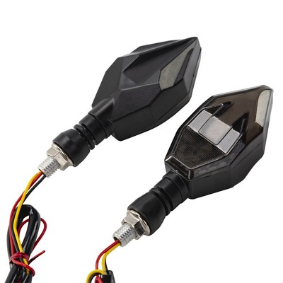 M10 Motorcycel Front LED Turn Signal Lights Indicator Universal For Honda Harley