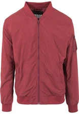 URBAN CLASSICS Men's Lightweight Burgundy Bomber Jacket Bomber
