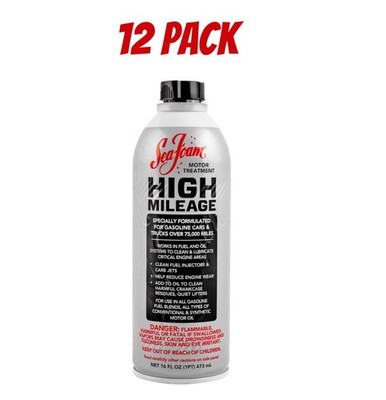 Sea Foam High Mileage Motor Treatment 16oz -Engine Cleaner & Lubricant x12 