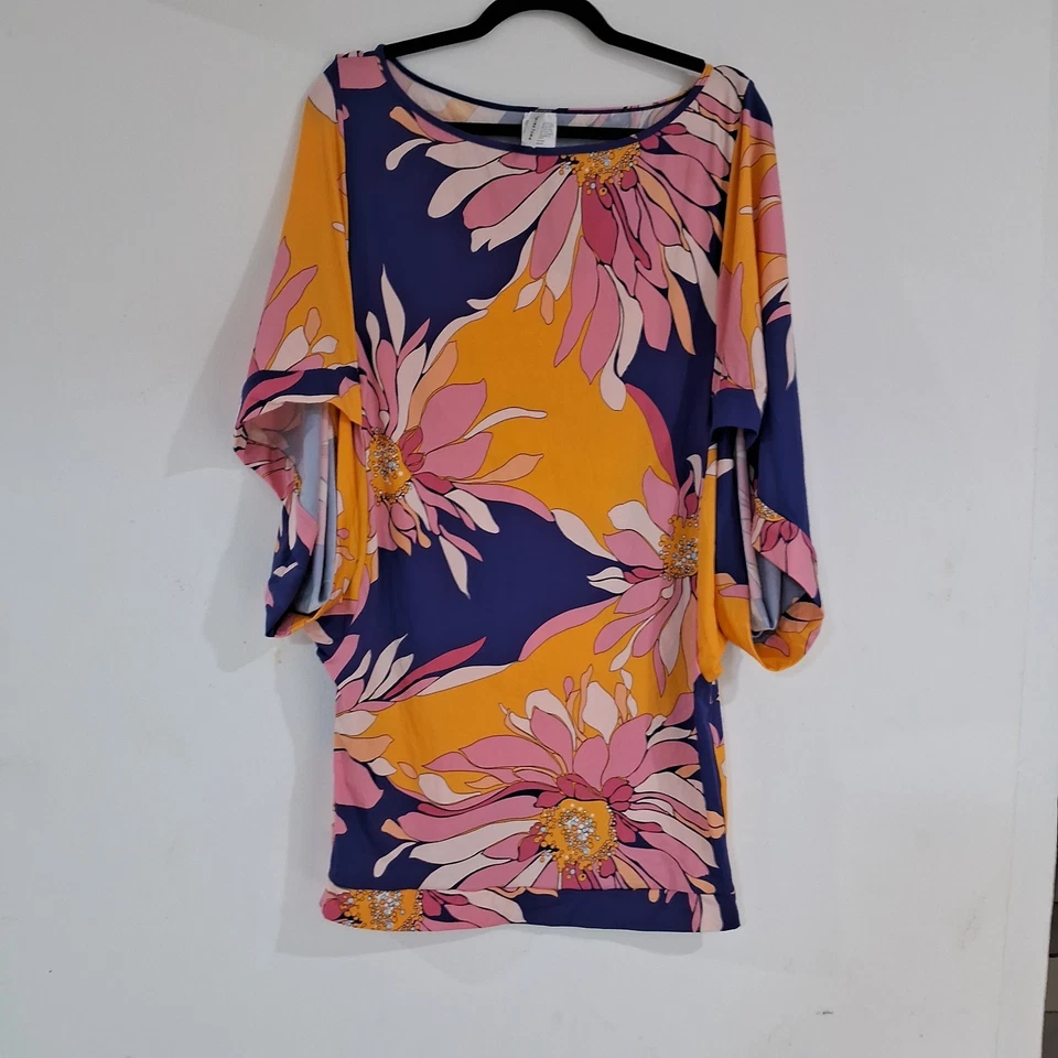 Trina Turk Women's  Swim Spa Collection Tunic Dress Size Large Flowers - Image 4 of 4