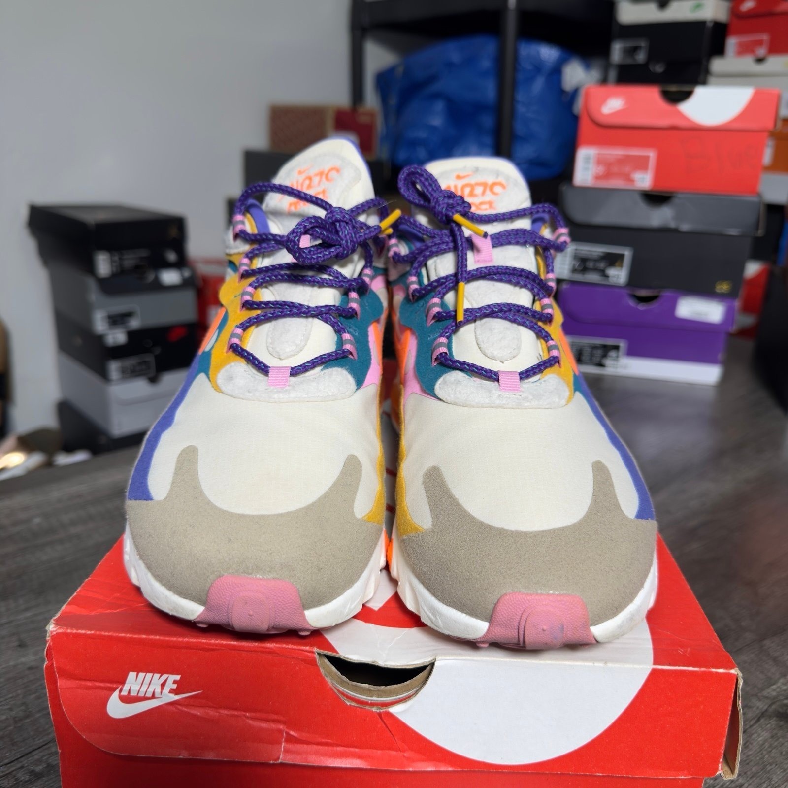 Nike Air Max 270 React Men’s Athletic Sneakers CU3014-181 thumbnail 2