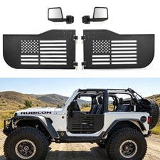 2pcs Left Right Tube Half Door With Mirror For Jeep Wrangler Jk Jl Gladiator Jt