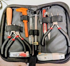 Jewelry Making Tool Kit w/ Pliers, Wire Cutter, Measuring Tools Zipper Case